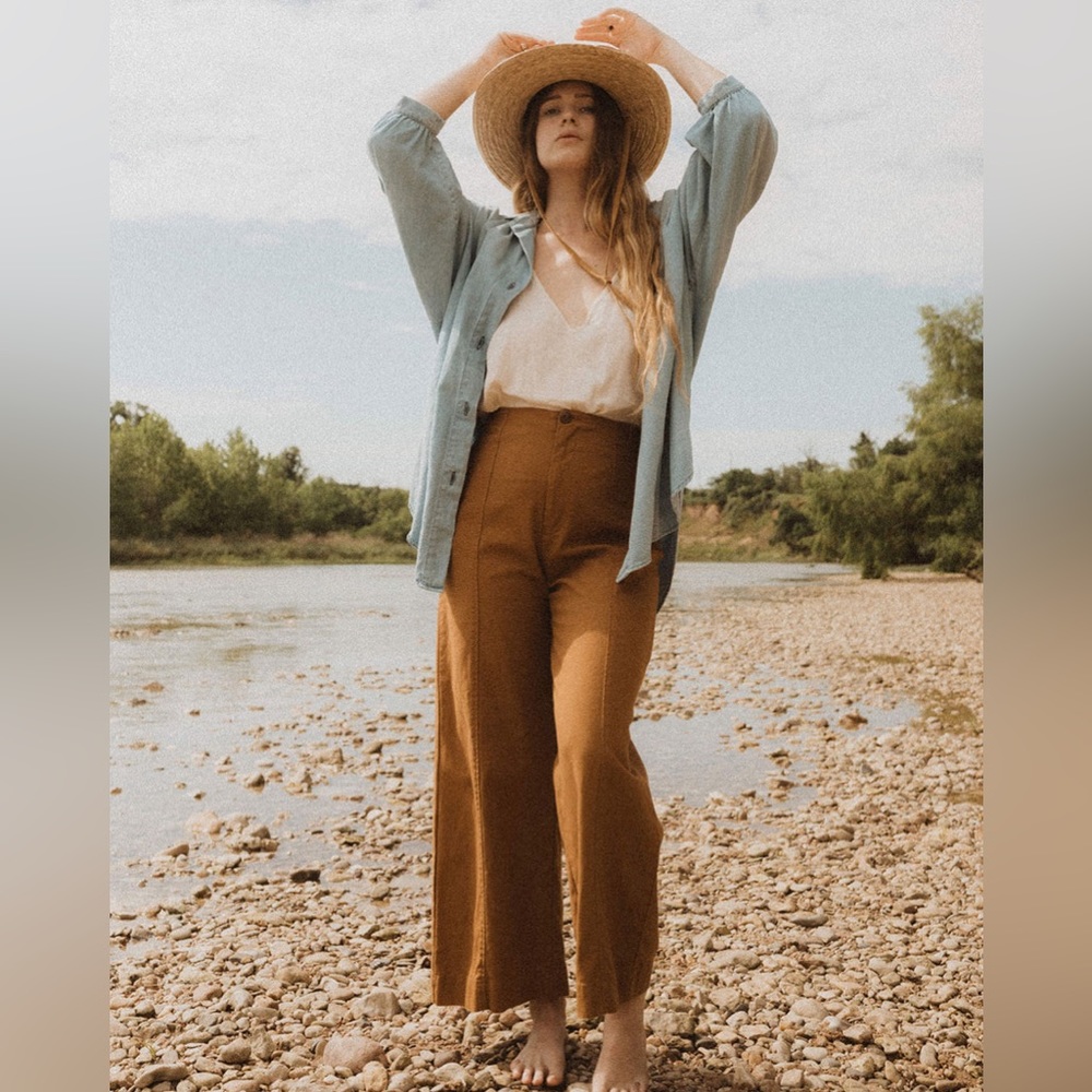 Esby Brown Bohemian Pants Size 6